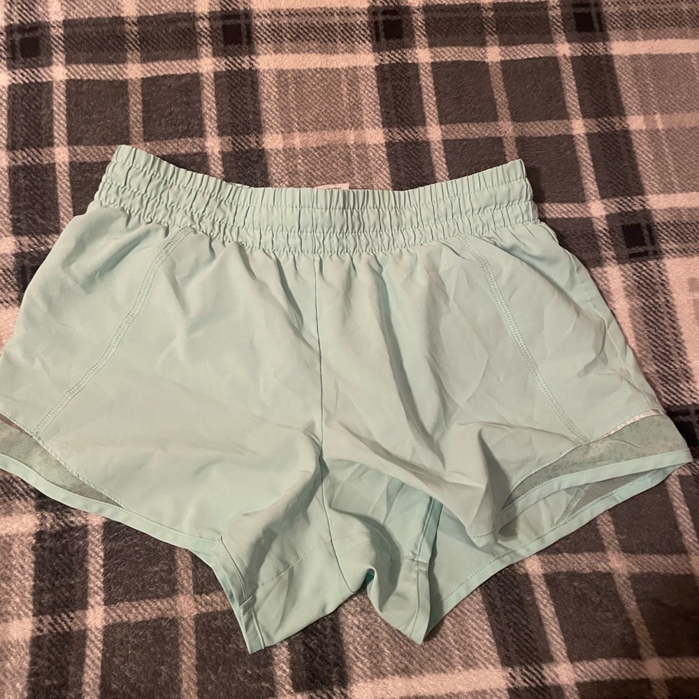 teal athletic shorts